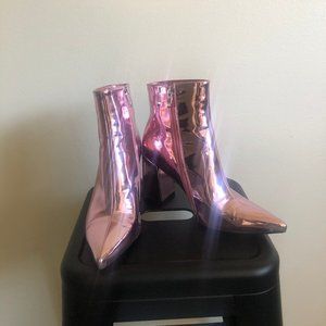 Public Desire Metallic Pink Boots